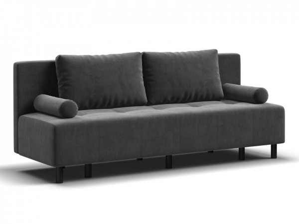 Диван Лукас Мини Велюр Монолит серый