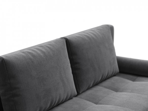 Диван Лукас Мини Велюр Монолит серый