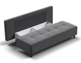 Диван Лукас Мини Велюр Монолит серый