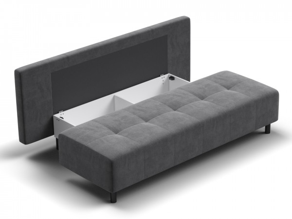 Диван Лукас Мини Велюр Монолит серый