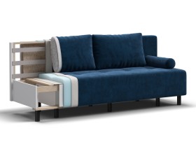 Диван Лукас Мини Велюр Монолит синий