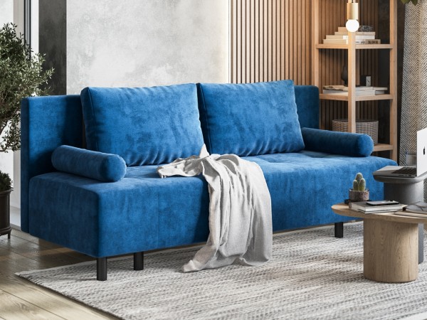 Диван Лукас Мини Велюр Монолит синий