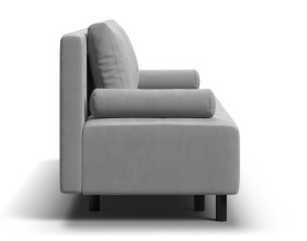 Диван Лукас Мини Велюр Монолит сталь