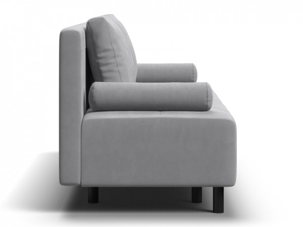 Диван Лукас Мини Велюр Монолит сталь