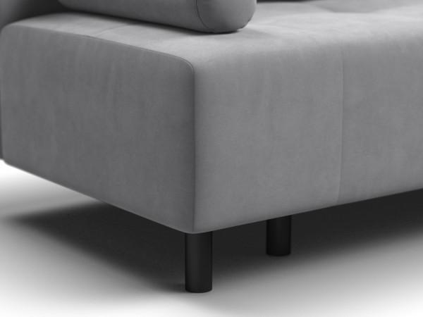 Диван Лукас Мини Велюр Монолит сталь