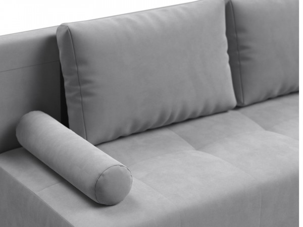 Диван Лукас Мини Велюр Монолит сталь