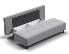 Диван Лукас Мини Велюр Монолит сталь