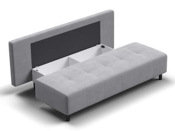 Диван Лукас Мини Велюр Монолит сталь