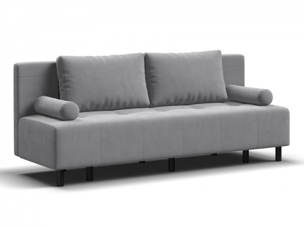 Диван Лукас Мини Велюр Монолит сталь