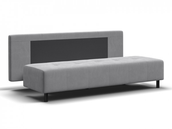 Диван Лукас Мини Велюр Монолит сталь