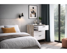 Комод ТТ (КК) 90-3 белый-дуб юкон