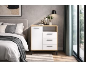 Тумба АВ (ТК) 90.1-3 белый-дуб крафт