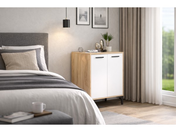 Тумба АВ (ТК) 90.2 белый-дуб крафт