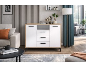 Тумба АВ (ТК) 100.2-3 белый-дуб крафт