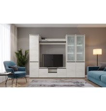 Гостиная "ГРЕТТА" композиция №1 Дуб Крафт белый - Антрацит