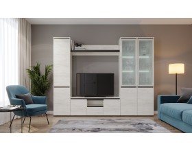 Гостиная "ГРЕТТА" композиция №1 Дуб Крафт белый - Антрацит