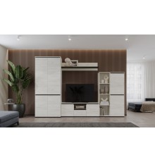 Гостиная "ГРЕТТА" композиция №3 Дуб Крафт белый - Антрацит