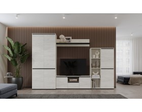 Гостиная "ГРЕТТА" композиция №3 Дуб Крафт белый - Антрацит