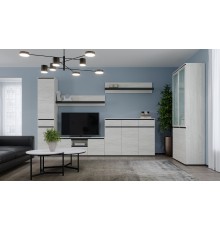 Гостиная "ГРЕТТА" композиция №5 Дуб Крафт белый - Антрацит