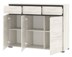 Гостиная "ГРЕТТА" композиция №5 Дуб Крафт белый - Антрацит