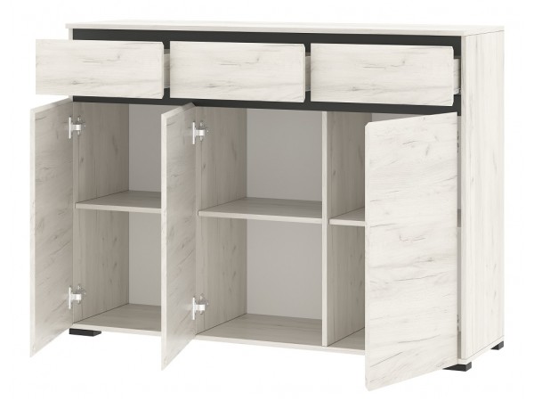 Гостиная "ГРЕТТА" композиция №5 Дуб Крафт белый - Антрацит