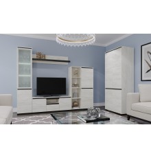 Гостиная "ГРЕТТА" композиция №7 Дуб Крафт белый - Антрацит