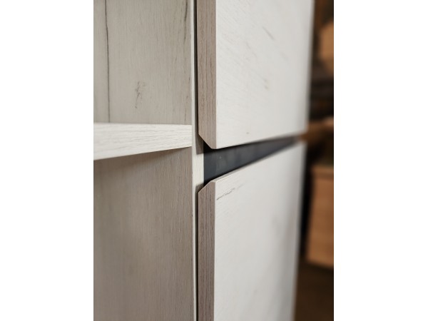 Гостиная "ГРЕТТА" композиция №7 Дуб Крафт белый - Антрацит