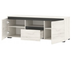 Гостиная "ГРЕТТА" композиция №9 Дуб Крафт белый - Антрацит