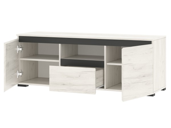 Гостиная "ГРЕТТА" композиция №9 Дуб Крафт белый - Антрацит