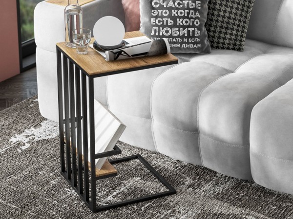 Босс ХО Стол-приставка Дымчатый Крафт (МДФ)