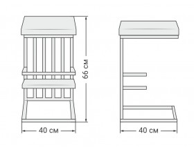 Босс ХО Стол-приставка Дымчатый Крафт (МДФ)