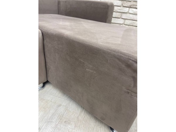 Уценка! 40/002  Челси (30) угловой диван-кровать коричневый/подушки ромб коричневый