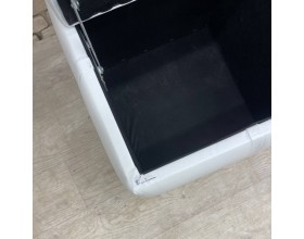 40/007 пуф ЭКО белая кожа