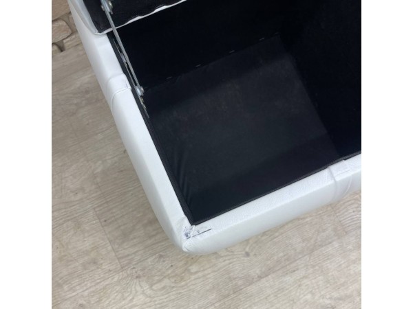 40/007 пуф ЭКО белая кожа