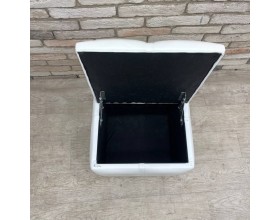 40/007 пуф ЭКО белая кожа