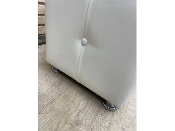 40/008 пуф ЭКО белая кожа