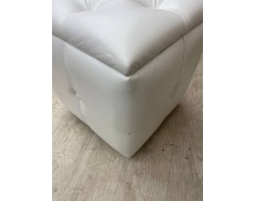 40/008 пуф ЭКО белая кожа