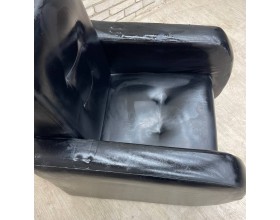 40/015 Уценка! Кресло Аккорд подлокотники квадратные Экокожа Чёрная