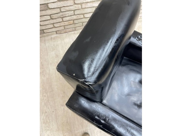 40/015 Уценка! Кресло Аккорд подлокотники квадратные Экокожа Чёрная