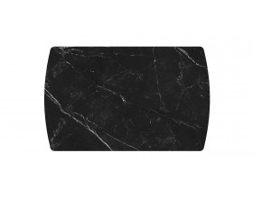 Стол Бастет MC120(180)F Черный Мрамор матовый