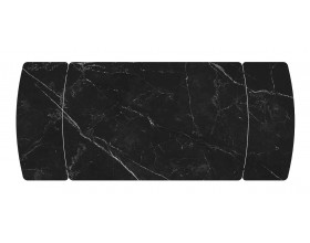 Стол Бастет MC120(180)F Черный Мрамор матовый