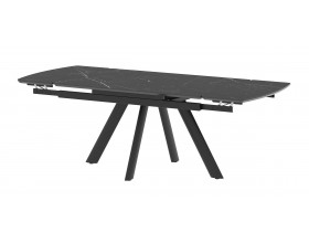 Стол Бастет MC120(180)F Черный Мрамор матовый