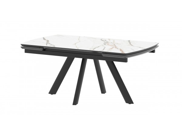 Стол Бастет MC138(198)F Бело-золотой Мрамор матовый