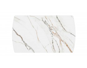 Стол Бастет MC138(198)F Бело-золотой Мрамор матовый