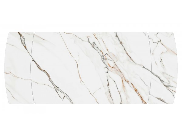 Стол Бастет MC138(198)F Бело-золотой Мрамор матовый