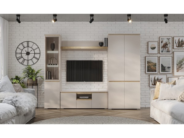 Гостиная "ГРЕТТА" композиция №10 Кашемир-Дуб Экспресив песочный