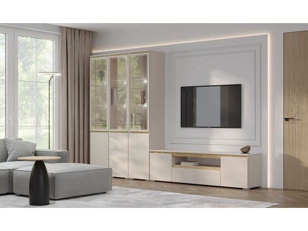 Гостиная "ГРЕТТА" композиция №11 Кашемир-Дуб Экспресив песочный