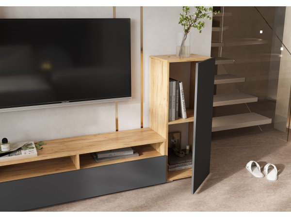 Гостиная Верона Графит, Дуб Крафт