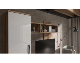 Гостиная Мини Белый Глянец, Дуб Крафт