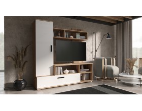 Гостиная Мини Белый Глянец, Дуб Крафт